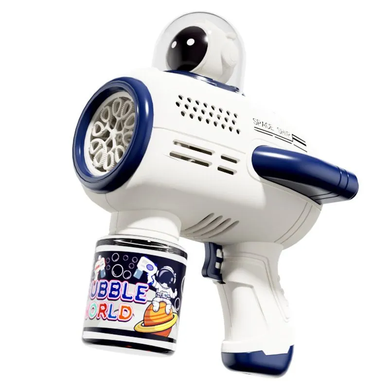 Electronic Bubble Gun Bubble Maker Machine for Kids with LED Lights