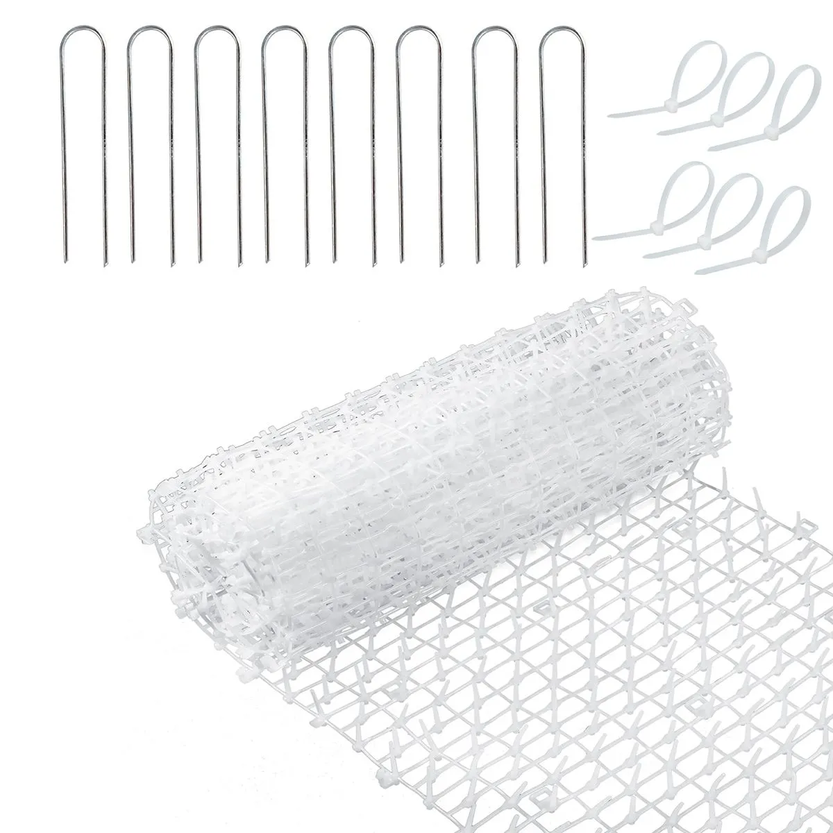 Cat Scat Mat With Spikes Deterrent Anti-Digging Mat with Staples