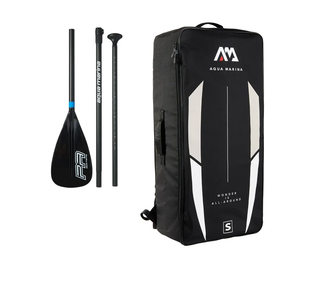 Aqua Marina Adjustable SUP Paddle with Padded Shoulder SUP Backpack