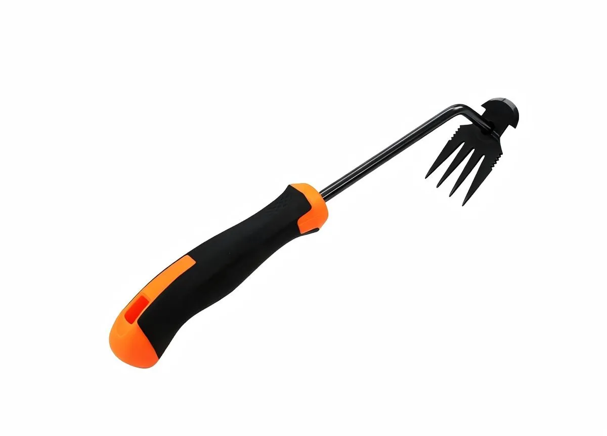 4-Tooth Manual Weeding Tool - Dual-Purpose Uprooting & Weeding Tool