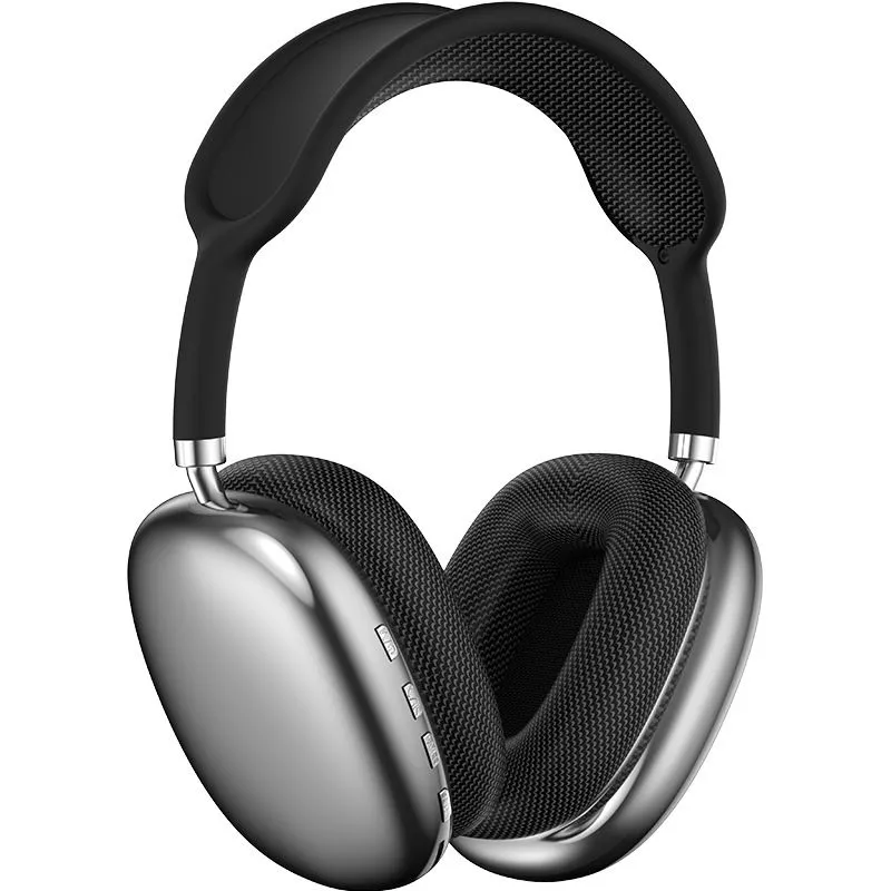 P9Promax Wireless Over-Ear Headphones: Bluetooth 5.4, AUX/TF/FM, Foldable - Black