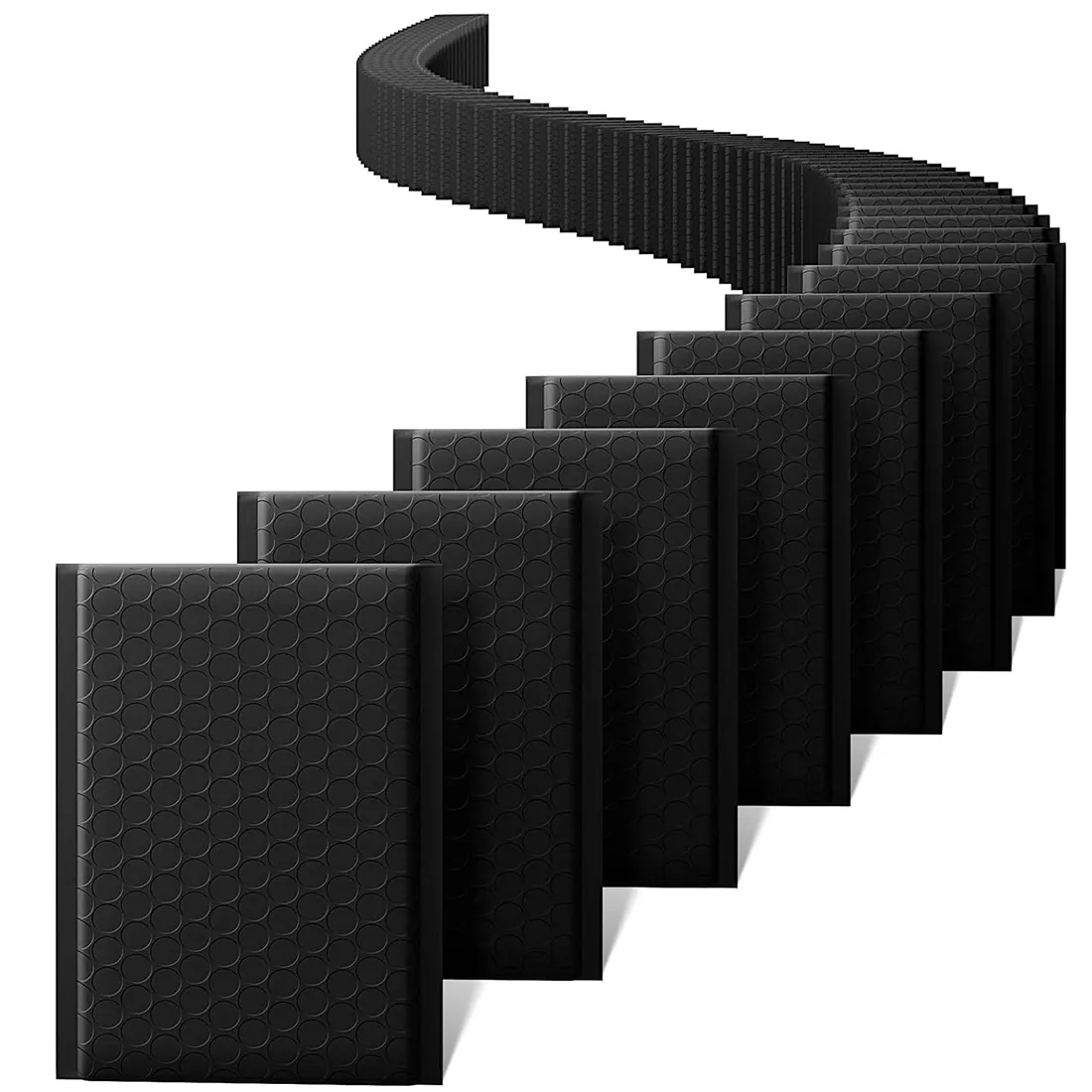Topika Bubble Mailer Shipping Bags, Bubble Padded Mailing Envelopes Bag - Black: 15*25+4cm, 50pack