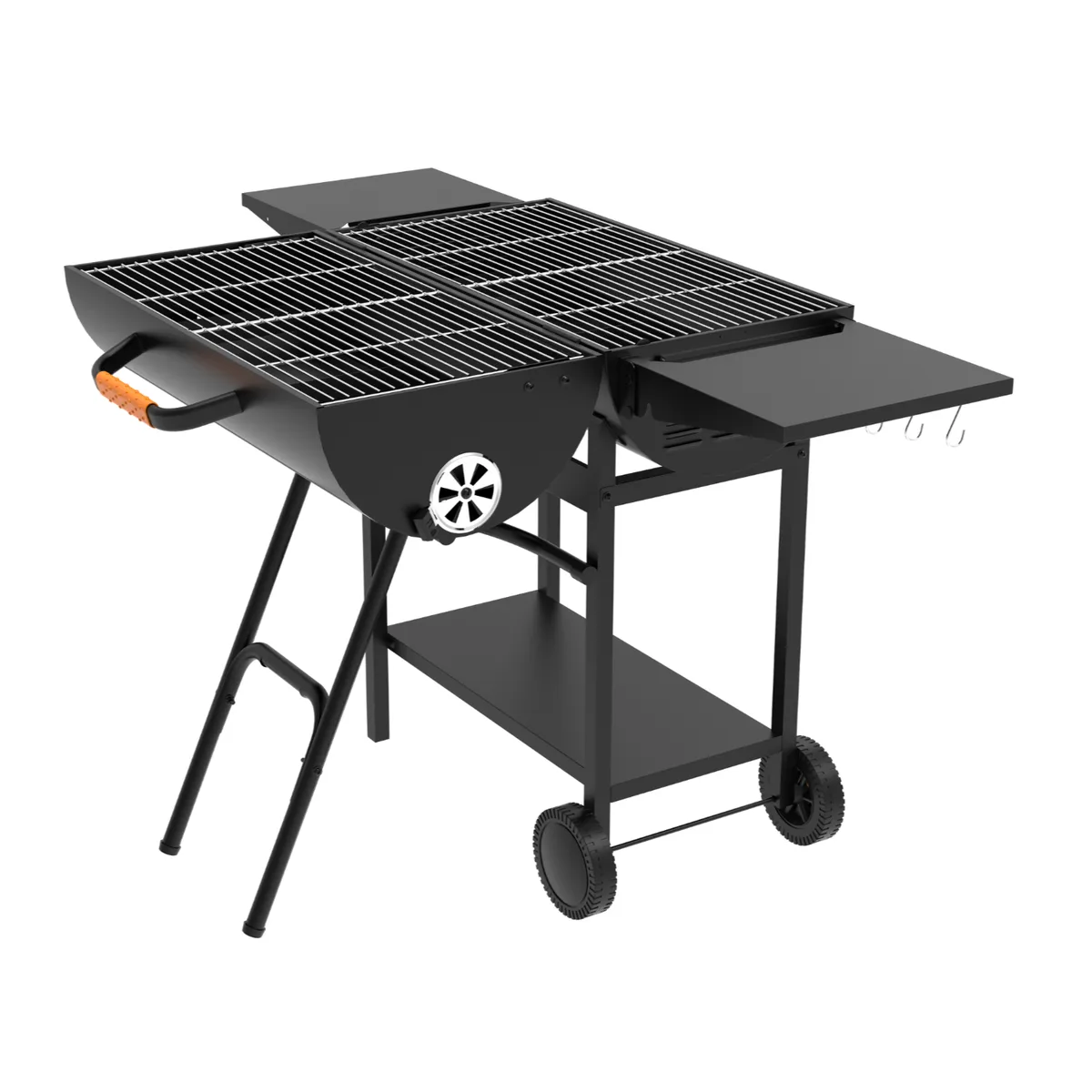 Outdoor Buddy - Dual-Flame Barrel Braai - Black