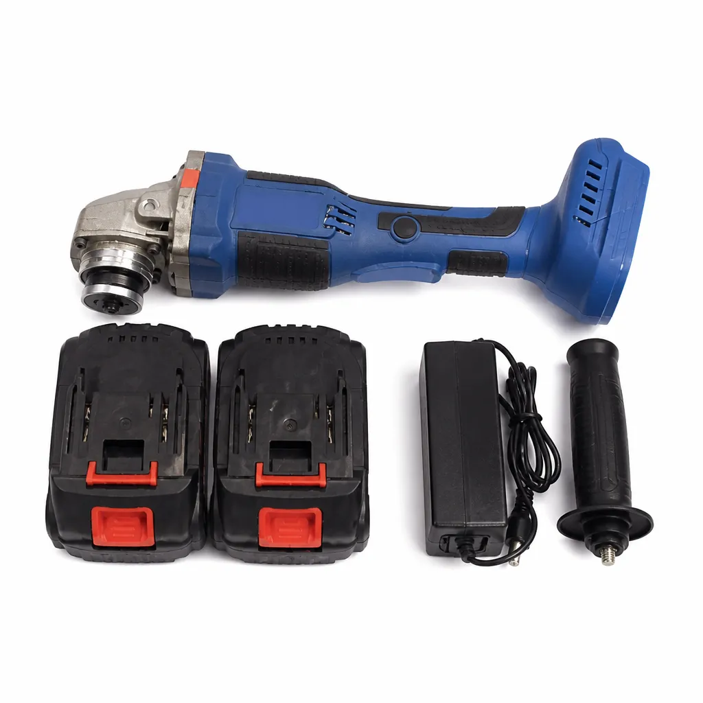 Red Finish Angle Grinder with Cordless Base