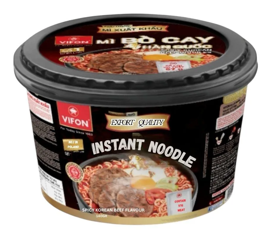 Instant Noodle - Spicy Korean Beef 140gr (with real meat) x 12 Bowls