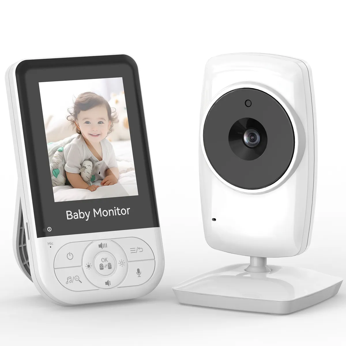 2.8" Baby Monitor with Camera, 4X Zoom, Two-Way Audio VOX Mode Night Vision