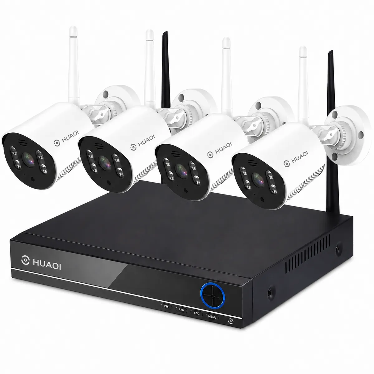 Security Camera System Kit, 8CH 2MP WiFi NVR + 4 2MP Surveillance HUAOI - Does not include a 500 GB…