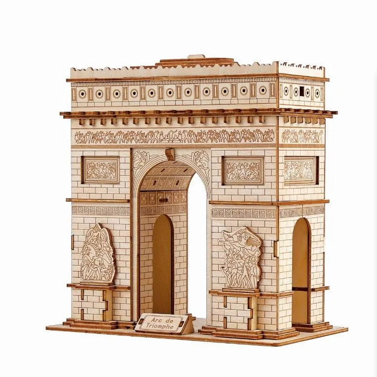 3D Wooden Arc de Triomphe Puzzle Model Kit 137Pcs for Adults & Kids