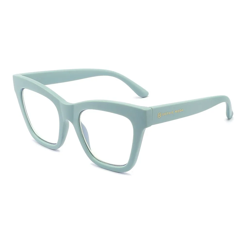 Sophie Moda: Anti-Blue Light Glasses: Desiree - Green