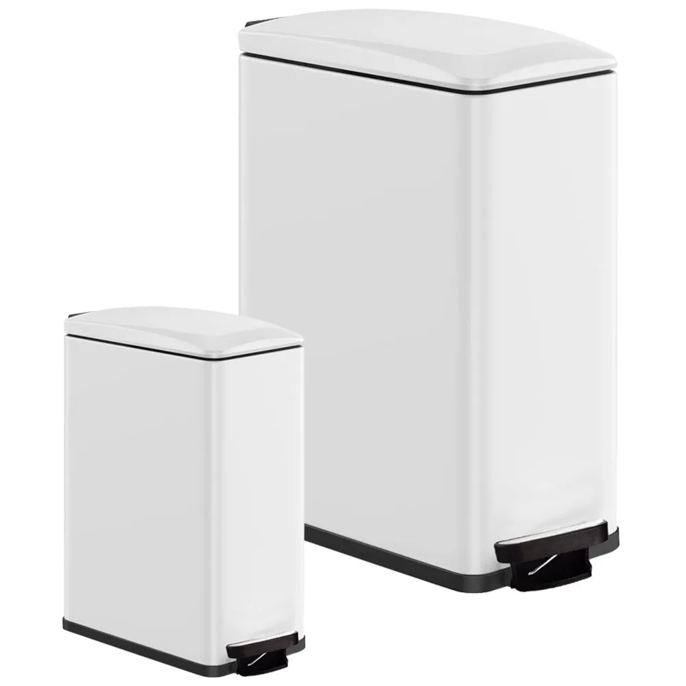 30Ltr + 6Ltr Combo Set - Modern Hotel Design Soft-Close Lid Slim Pedal Bin