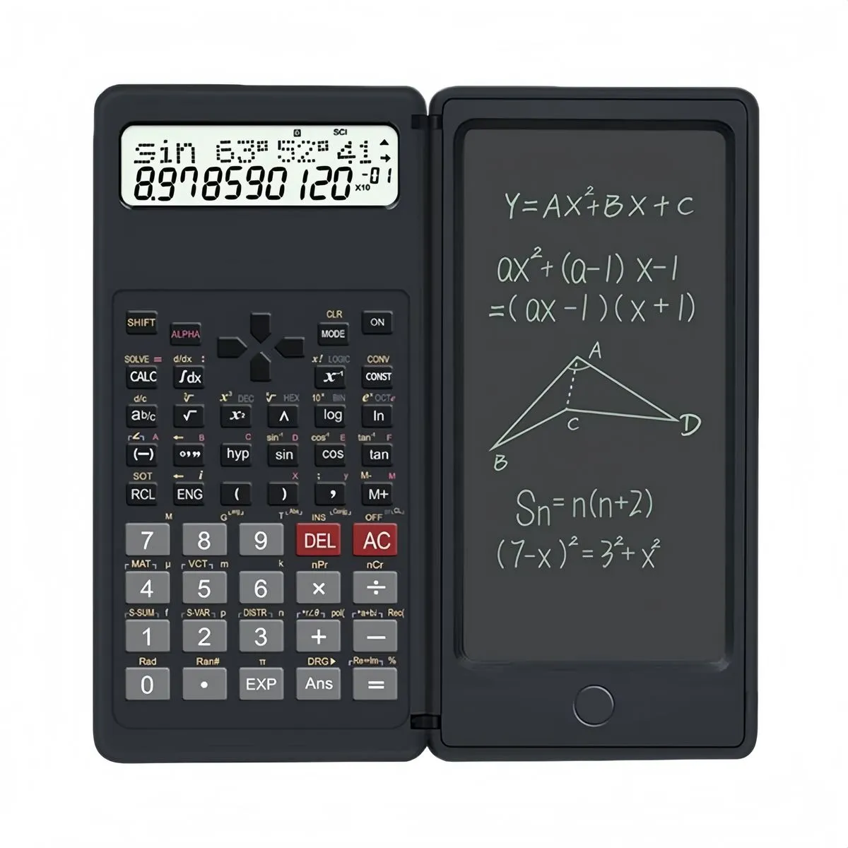 S10 Scientific Calculators for Students,10-Digit Large Screen with Notepad