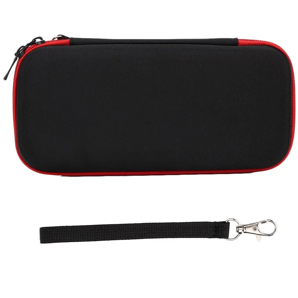 Hard Eva Storage Case Compatible with Nintendo Switch Lite (Black Red)