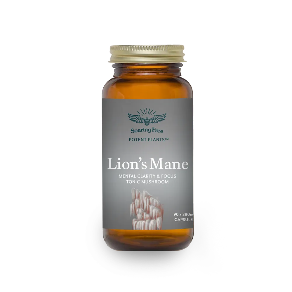 Soaring Free Potent Plants - Organic Lion's Mane Mushroom 90 Capsules
