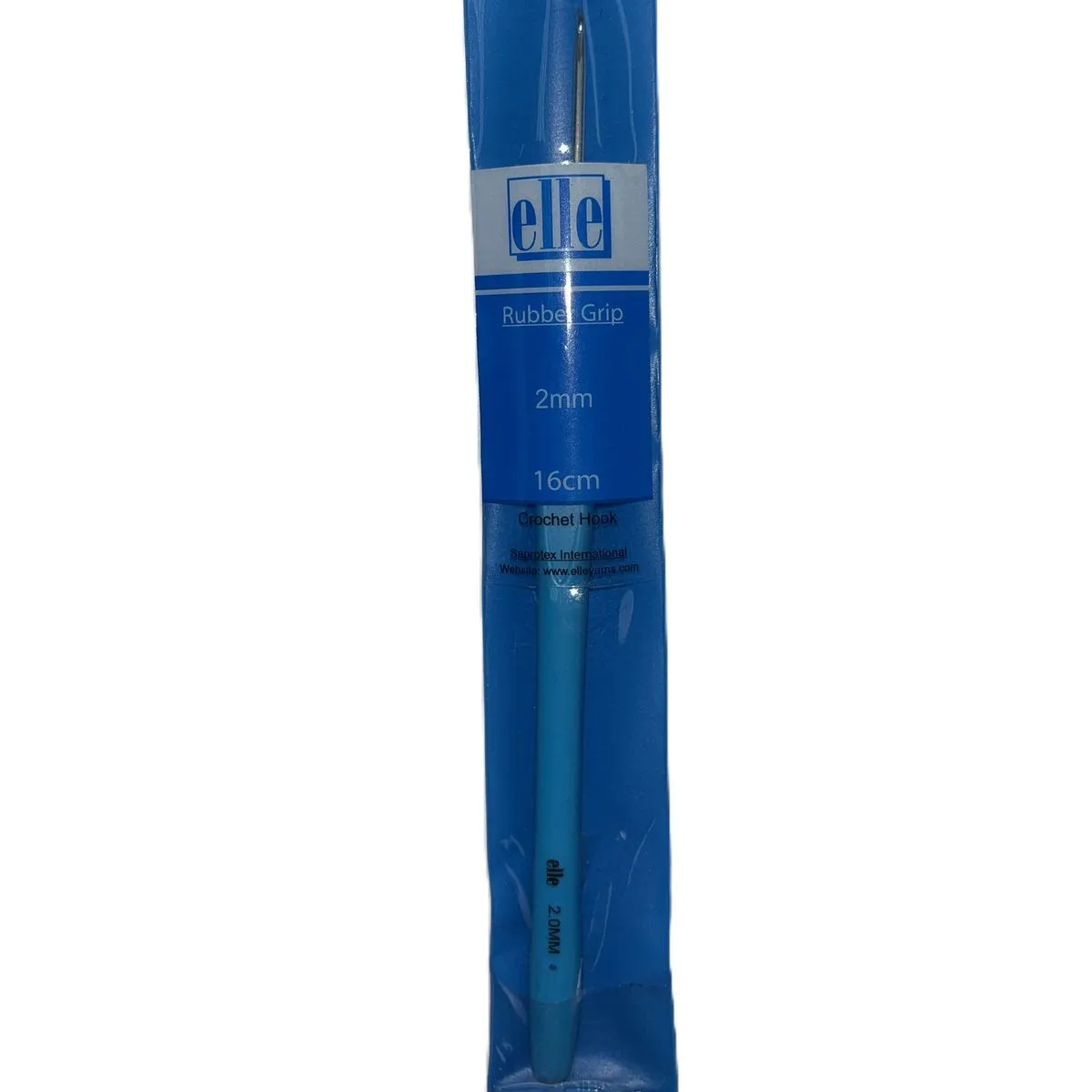 Elle Yarn Blue Rubber Grip Crochet Hook 2|2.5|3|3.5|4|4.5|5|5.5|6|7mm - 2.00mm Blue 