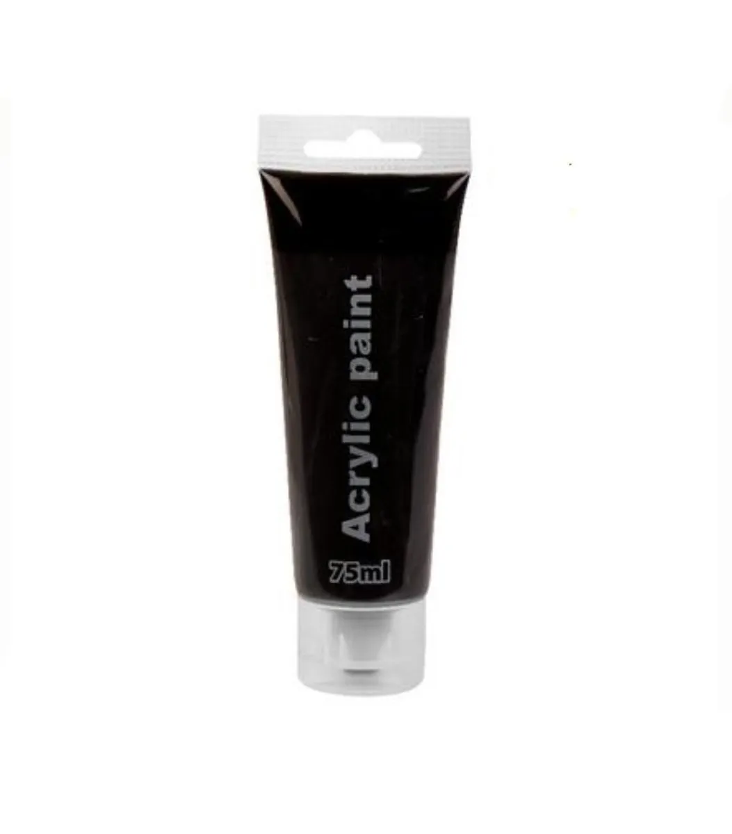 Arts and Crafts - Paint Acrylic Tube (75ml) - Black