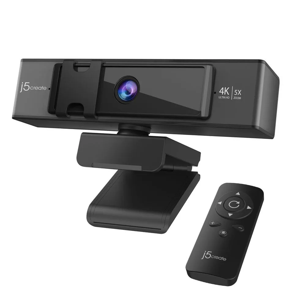 J5Create JVCU435 USB™ 4K ULTRA HD Webcam - 5x Digital Zoom Remote Control