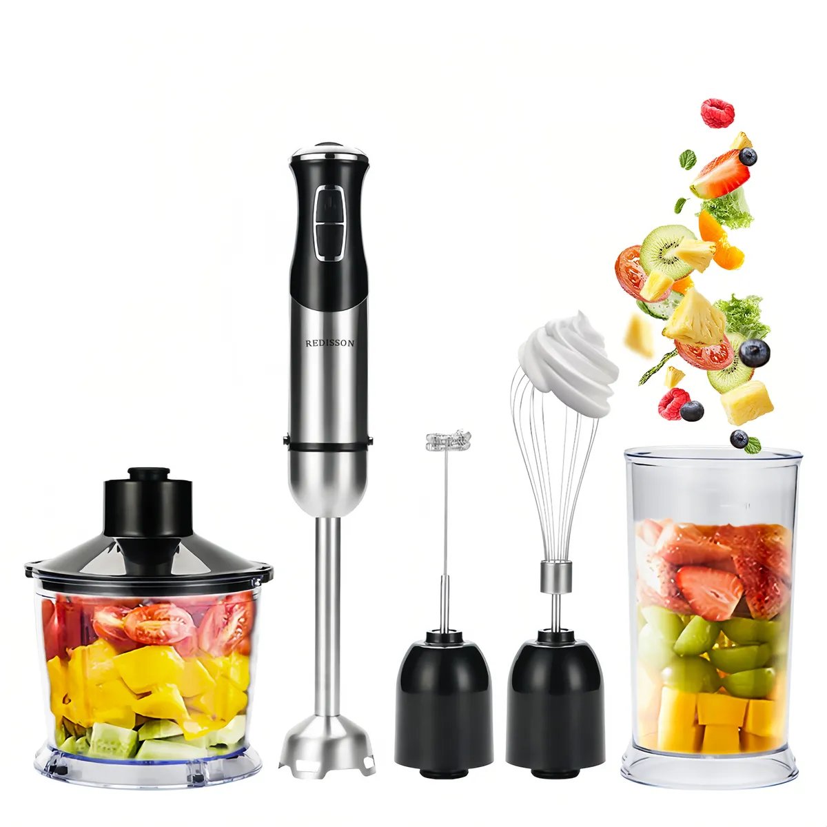 5-in-1 Stick Blender Hand Blender Set 1000W Powerful for Baby Food