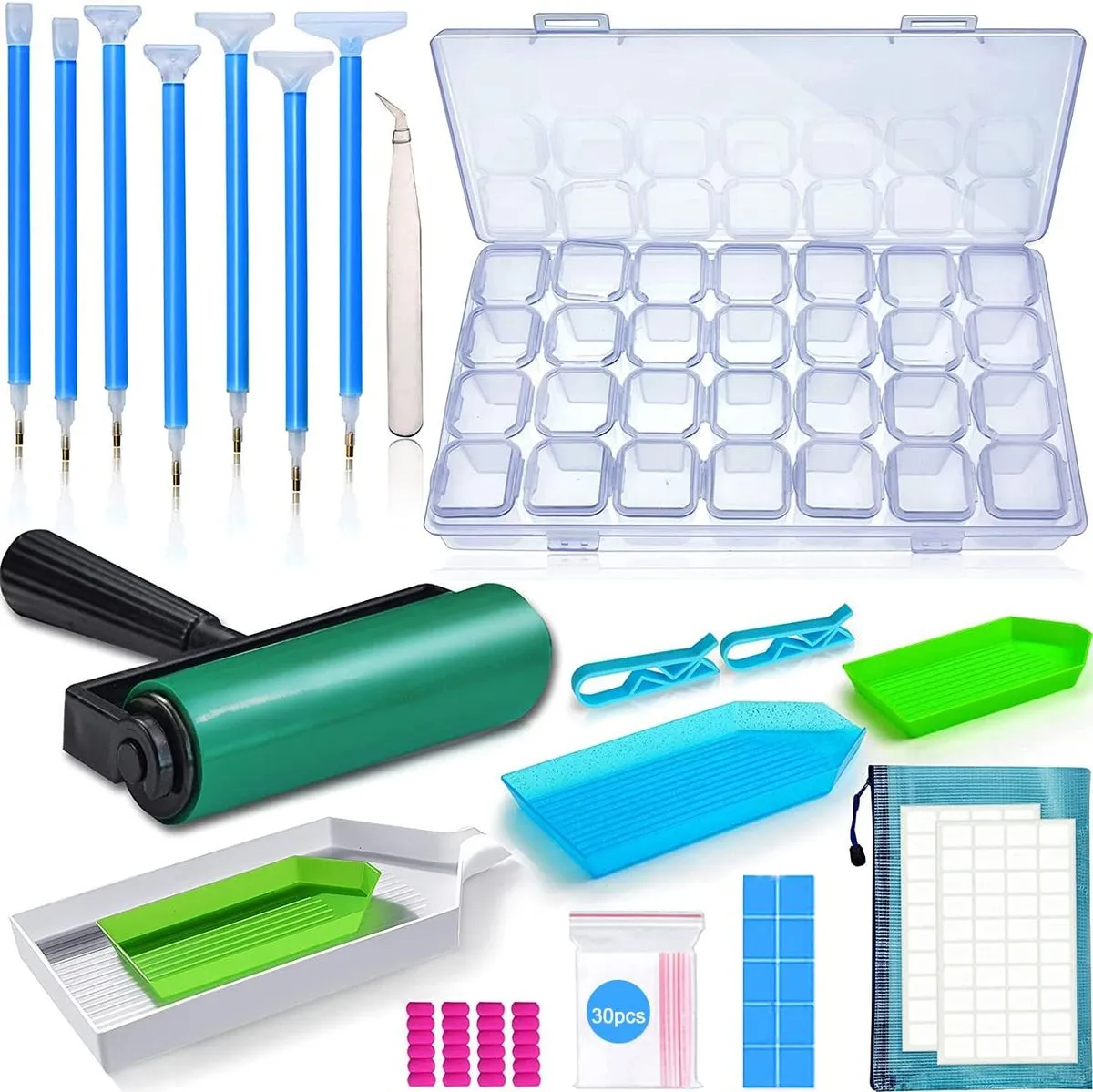70 PCS Diamond Painting Tools Painting Accessories Kit with Painting Roller