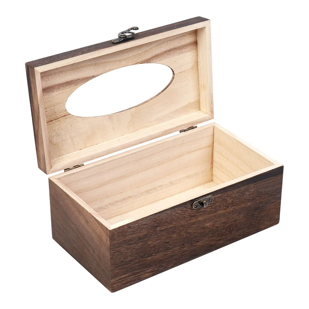 1PC Useful Wooden Retro Tissue Box Cover Paper Napkin Holder Case Home Car