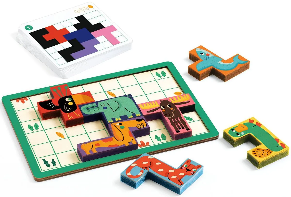 Djeco Wooden Board Games - Pentanimo
