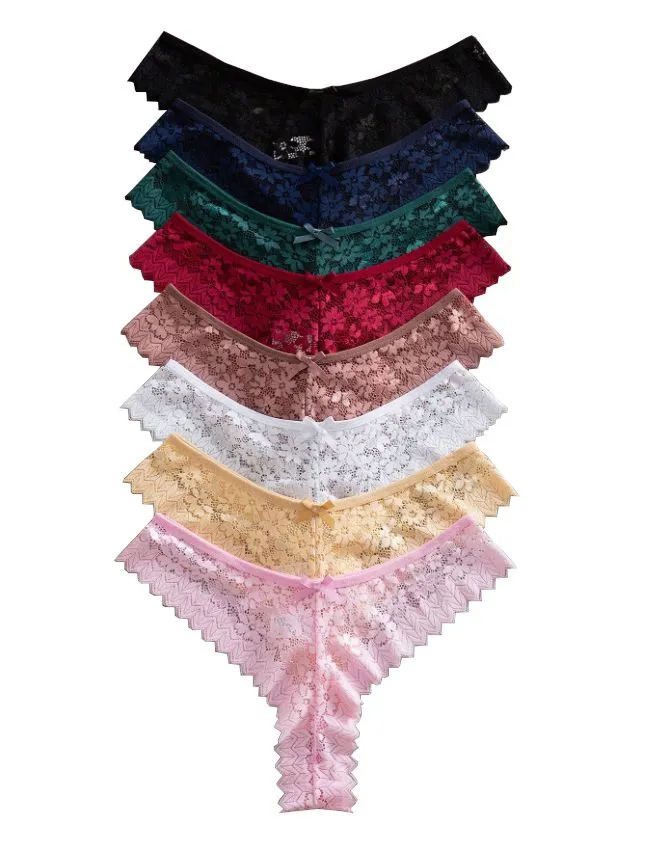 Sexy Lace Women's Brief Lingerie Pack of 8