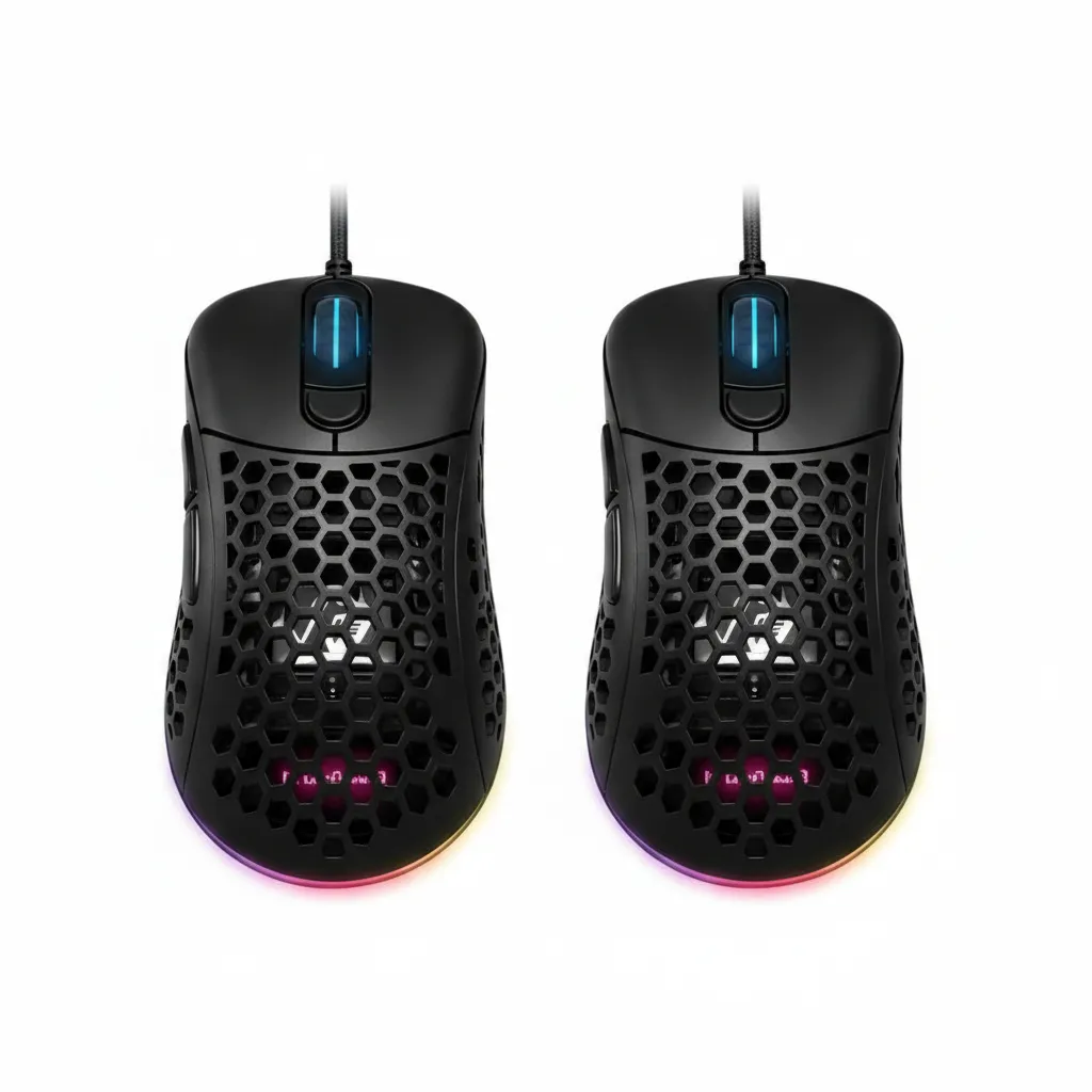 Sharkoon 16000 DPI Wired Gaming Mouse - Precision Optical Sensor - 2 Pack
