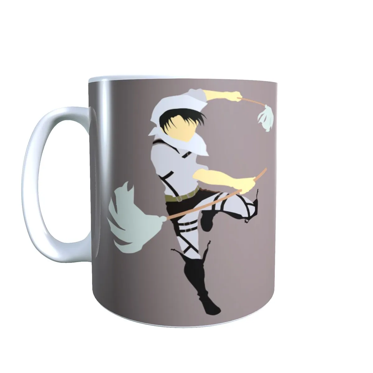 Levi Feather Duster - Attack on Titan Coffee Mug