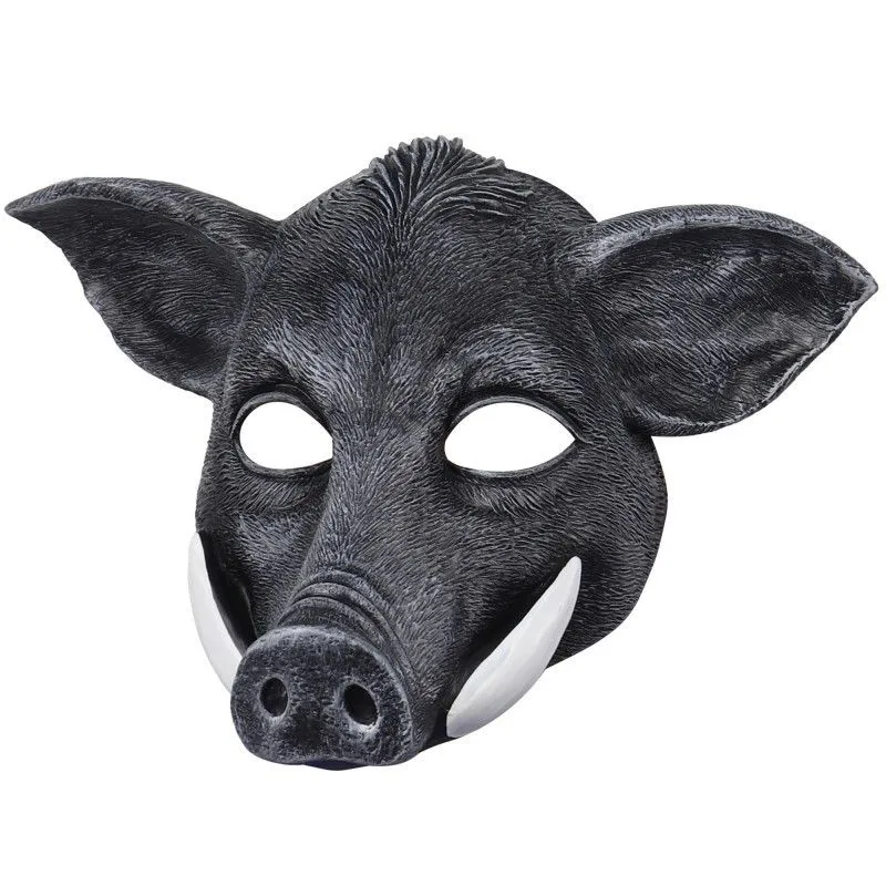Realistic Black Boar Costume Mask for Halloween Cosplay