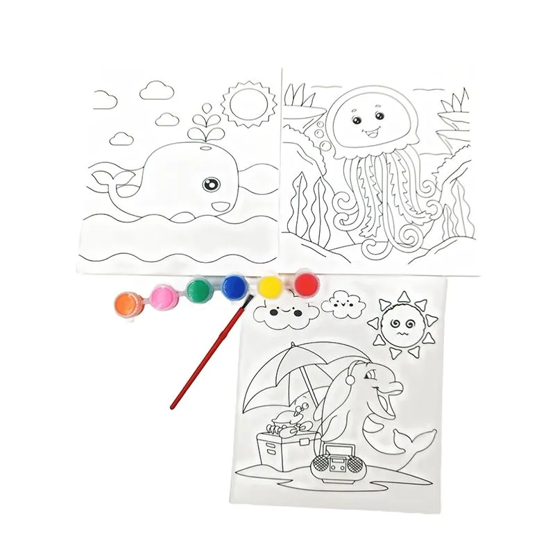 Watercolor Arts & Craft Set Paints for Kids with Bush - Blue