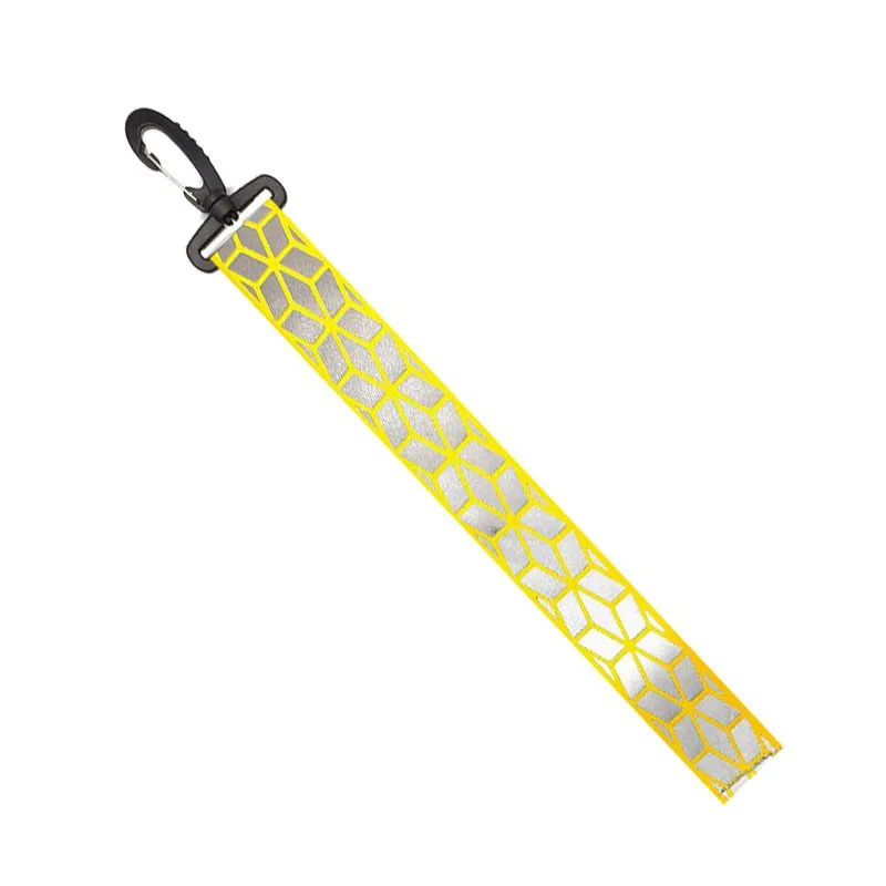 Fluorescent Green Reflective Pendant for Backpack, Keychain, Safety