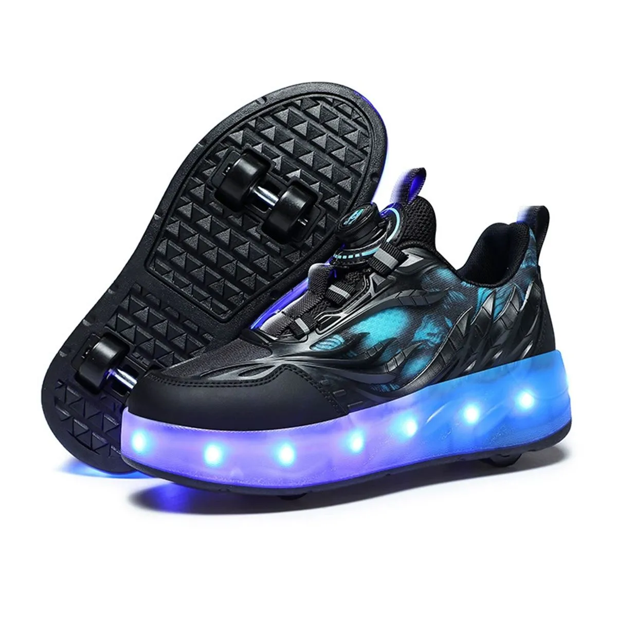 Kids LED 2Wheels Roller Skates Shoes,Light Up Sneakers,Skate Heelys Shoes