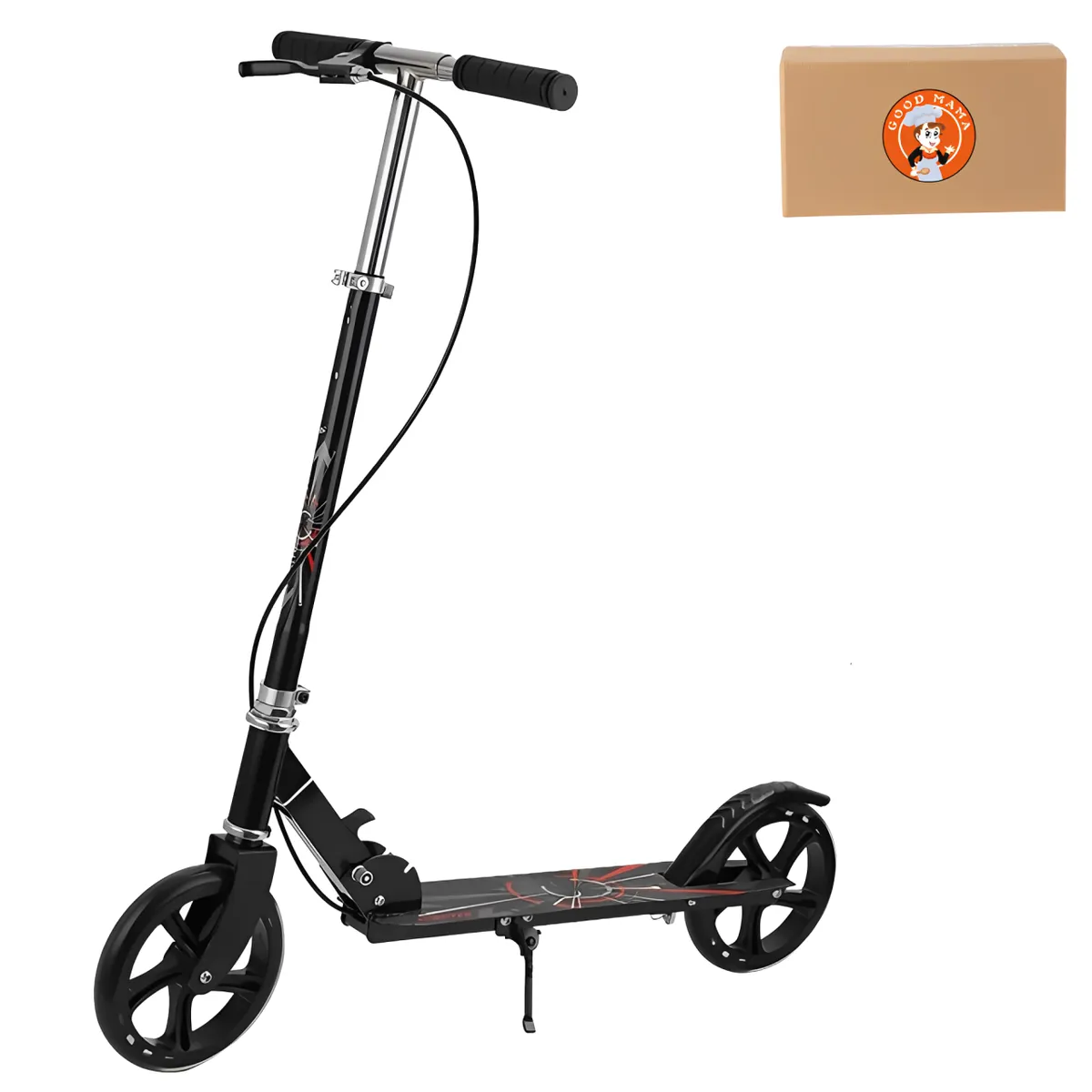 GoodMama Foldable Kids Scooter Kickroller with Handbrake Ride Toy