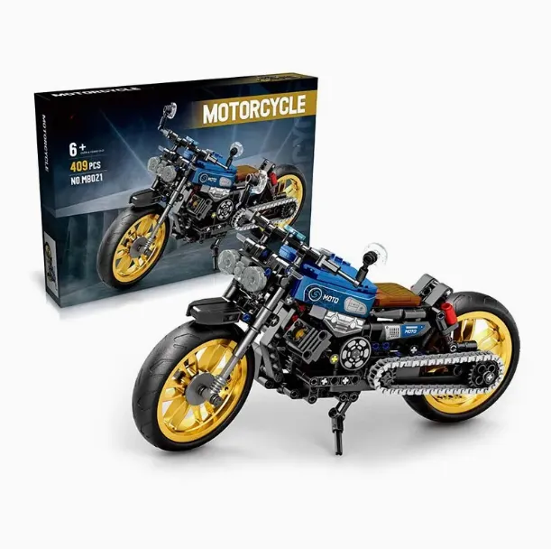 SamMag Motorcycle Building Blocks Toy Kit, 409 PCS Motorbike Bricks Sets
