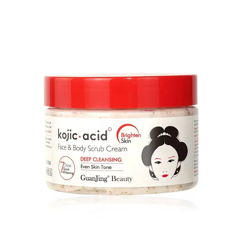 Guanjing Kojic Acid Face & Body Scrub Exfoliate Deep Cleanse Even Skin Tone