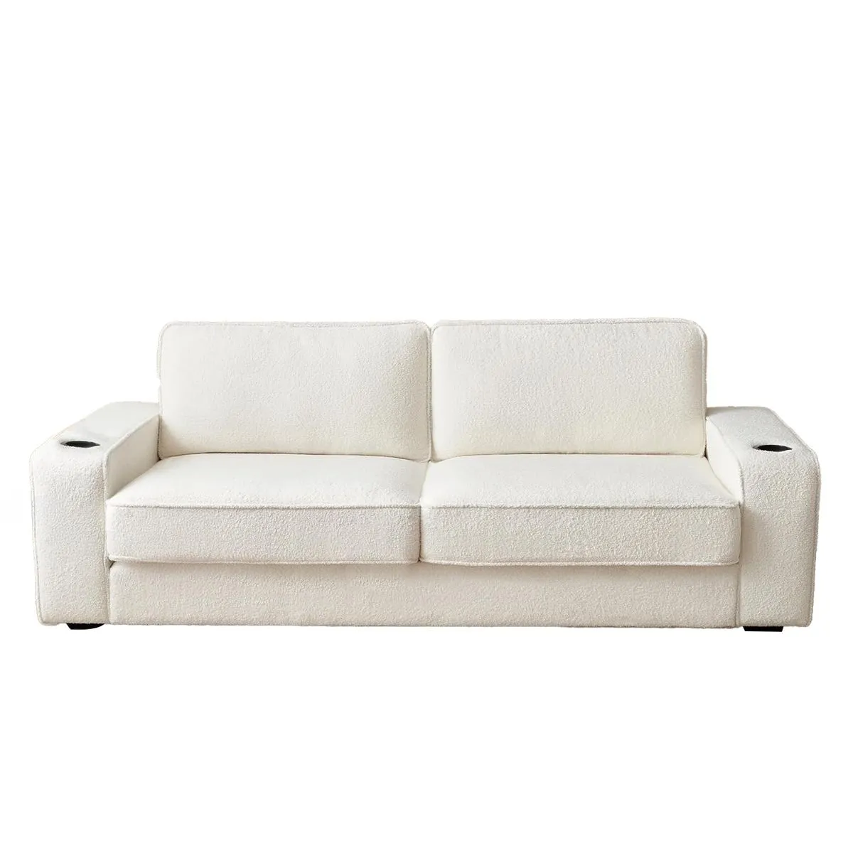 3-Seater Sofa Wide Armrest Couch with Cup Holders & USB Charging Ports
