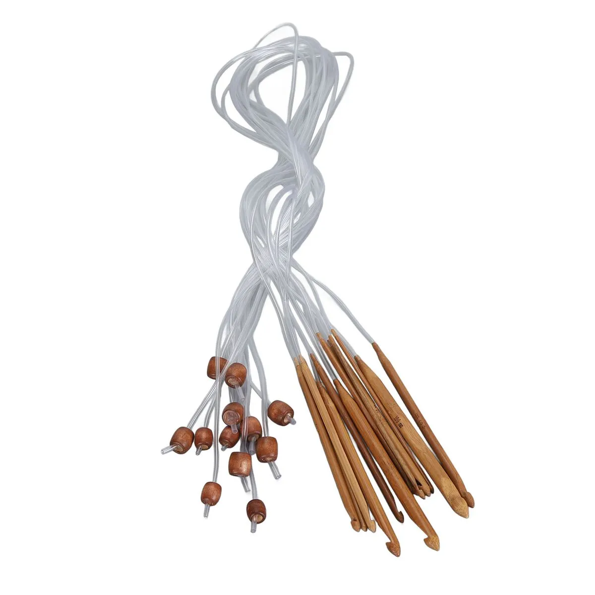 Tunisian Crochet Hooks Bamboo Set for Afghan Rug Making