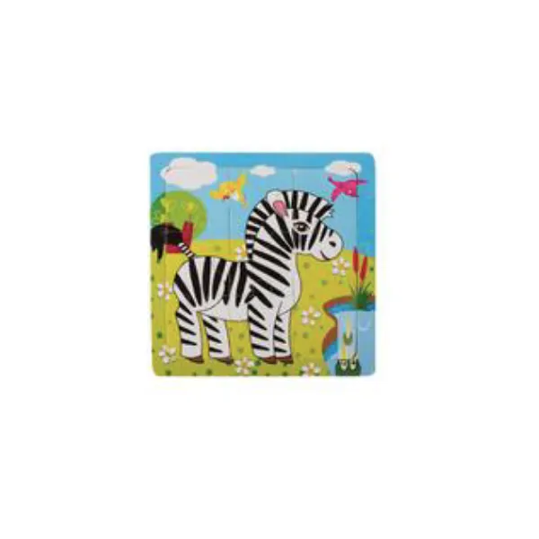Wooden Tray Puzzle 9 Piece- Pack Of 3 - Black
