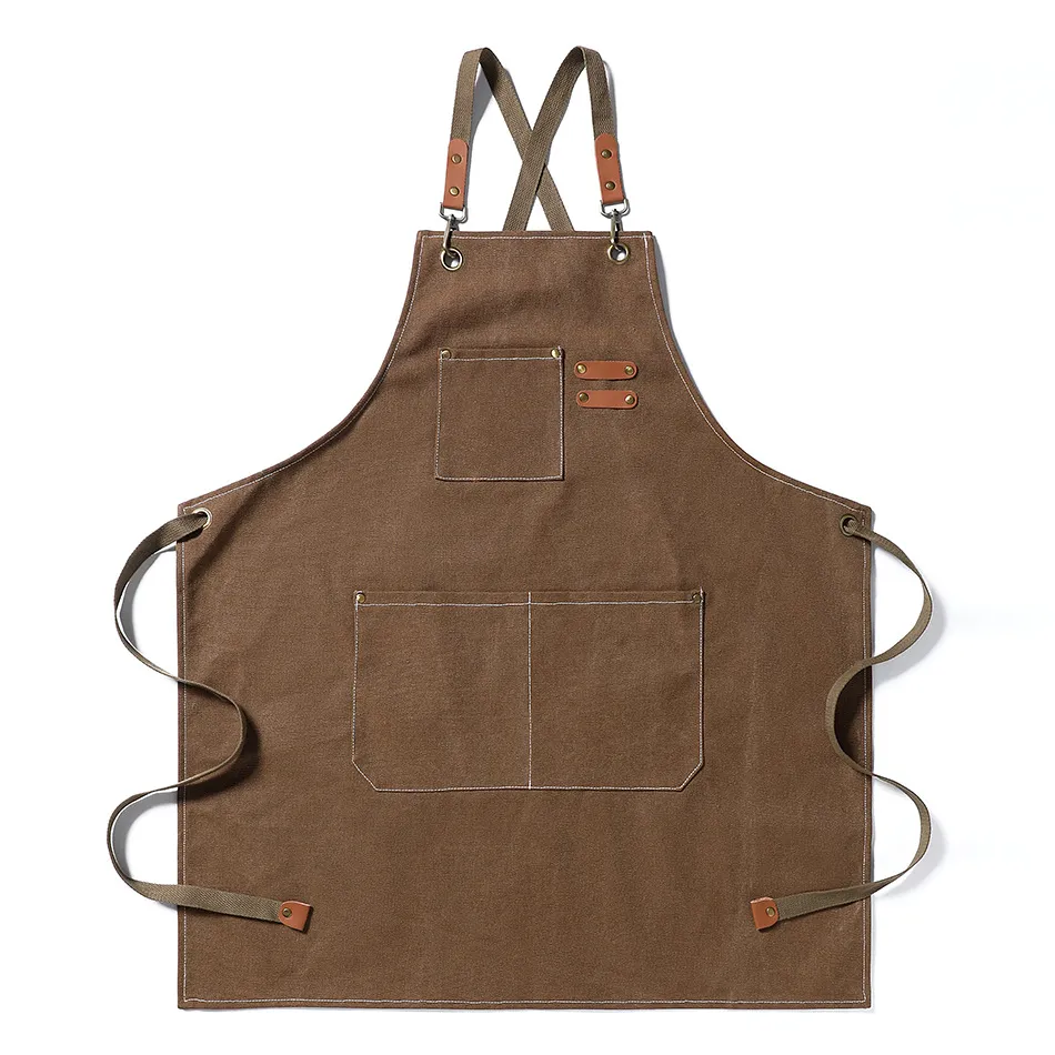 Home Canvas Apron - Multi Pocket Chef Work Apron