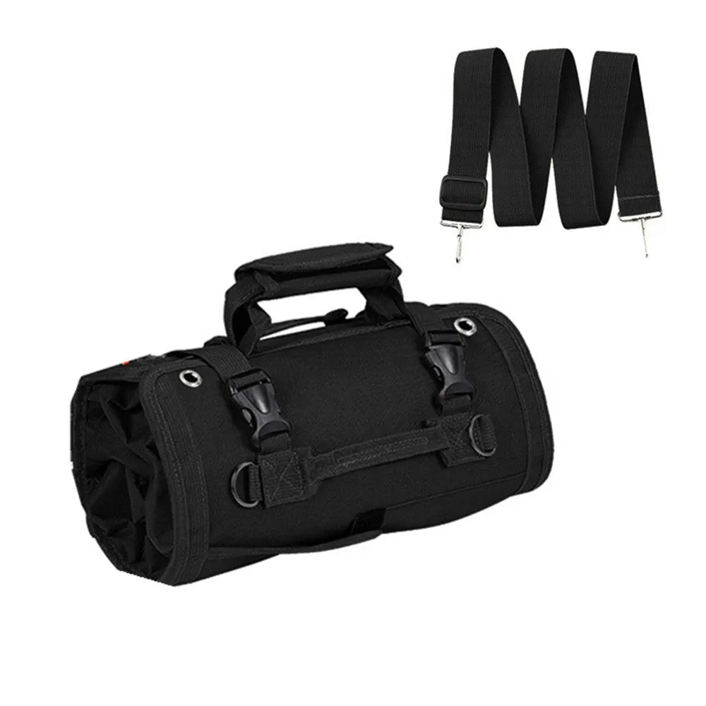 Hardware tool storage bag tool bag electrician bag, car hanging storage bag - Black