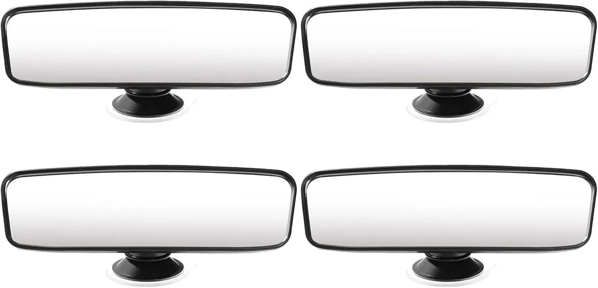 4pcs Adjustable Wide Angle Car Rearview Mirrors with Suction Cups