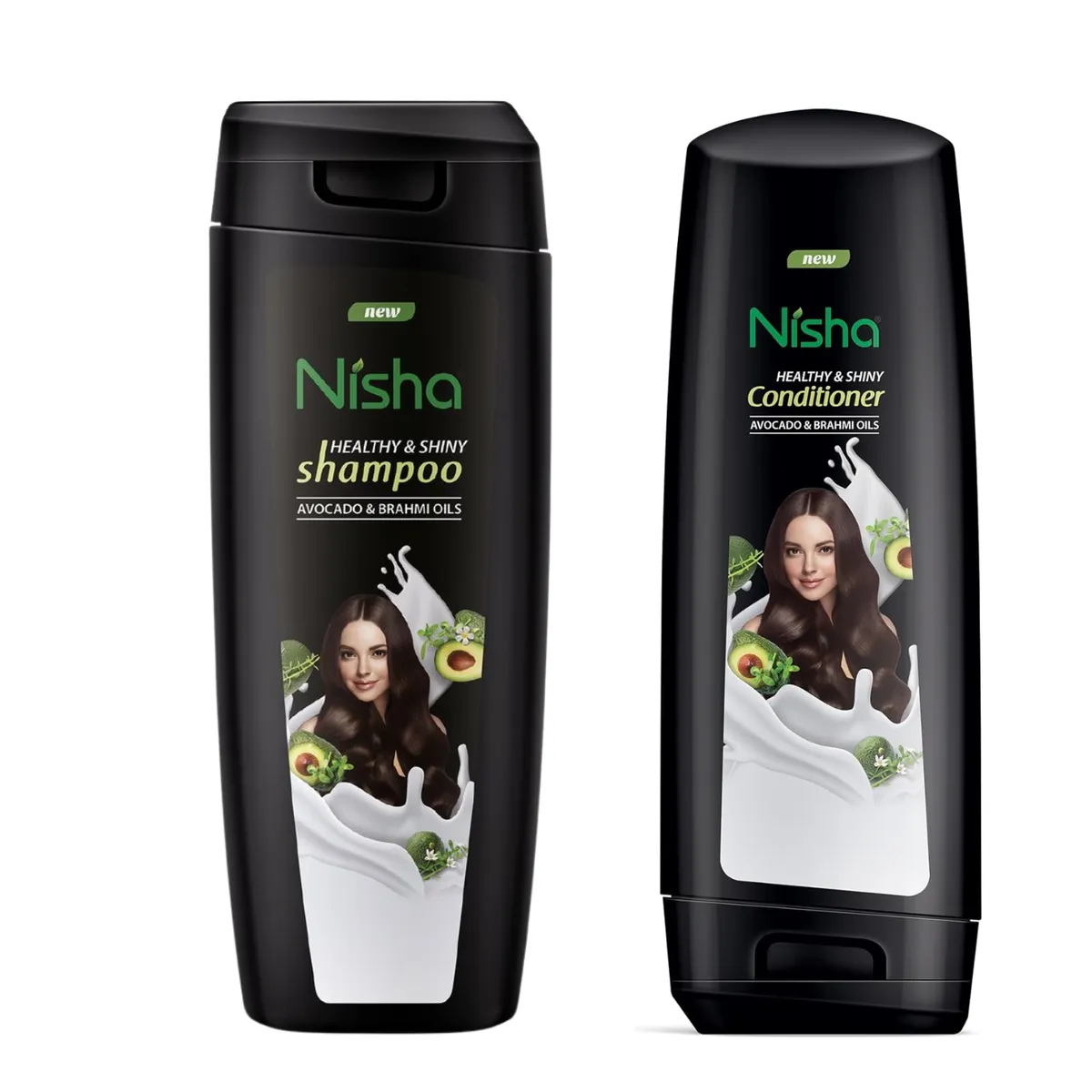 Nisha Healthy & Shiny Shampoo and Conditioner Set Avocado & Brahmi 180ml