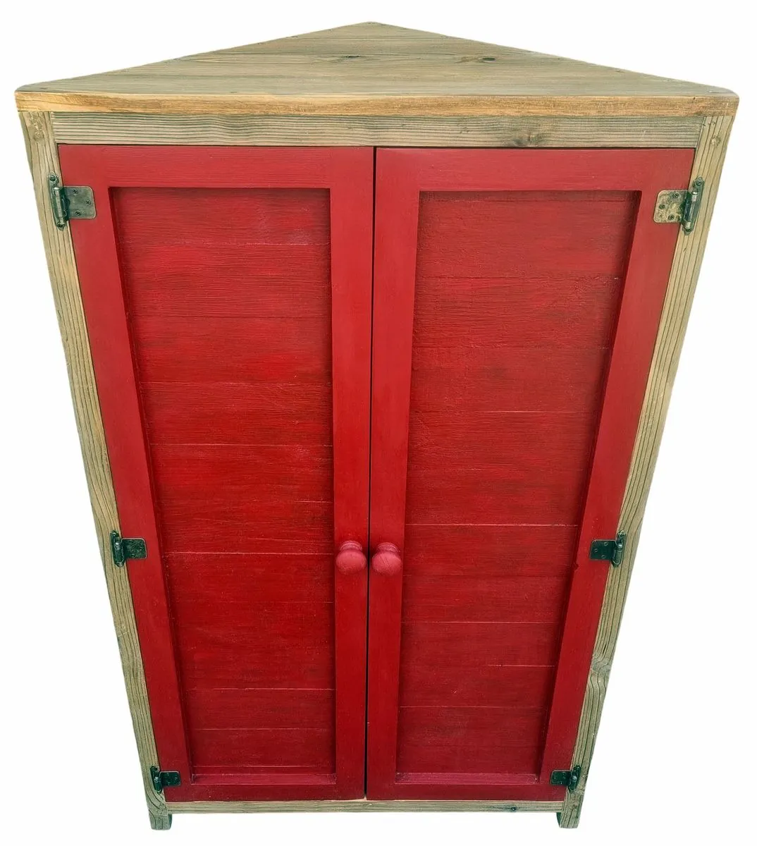 Christelle Corner large cupboard, providing Space and Storage - Brown, Red