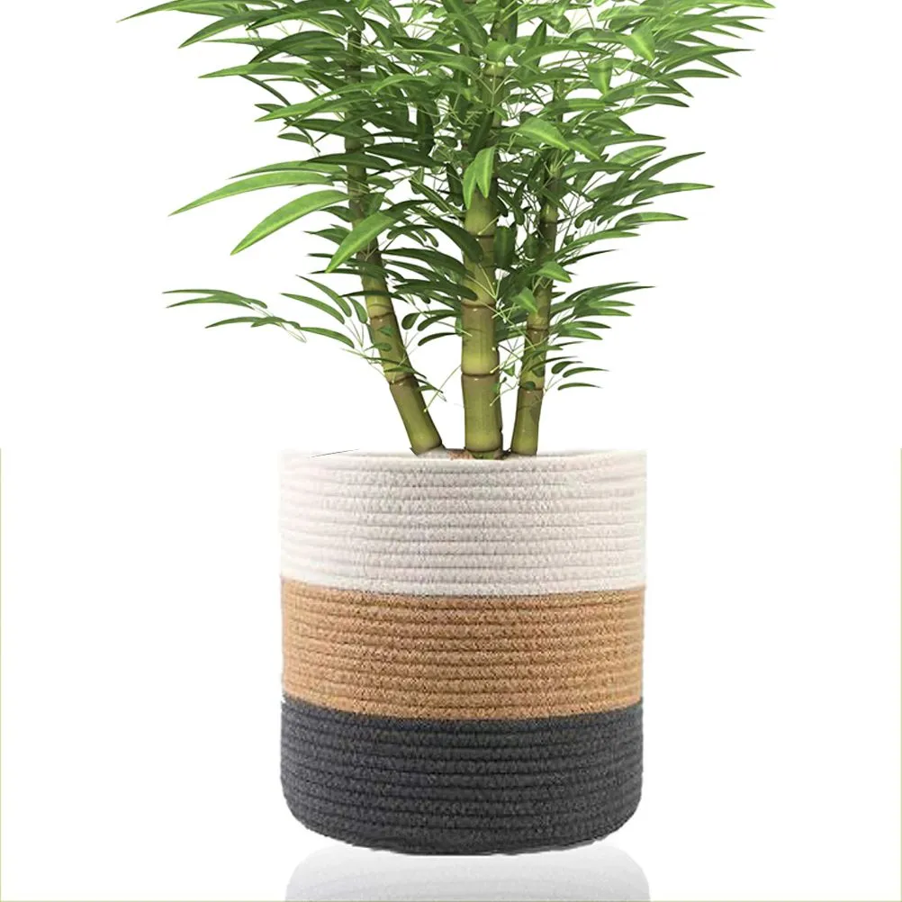 30x30cm Cotton Rope Plant Basket For Home Decor