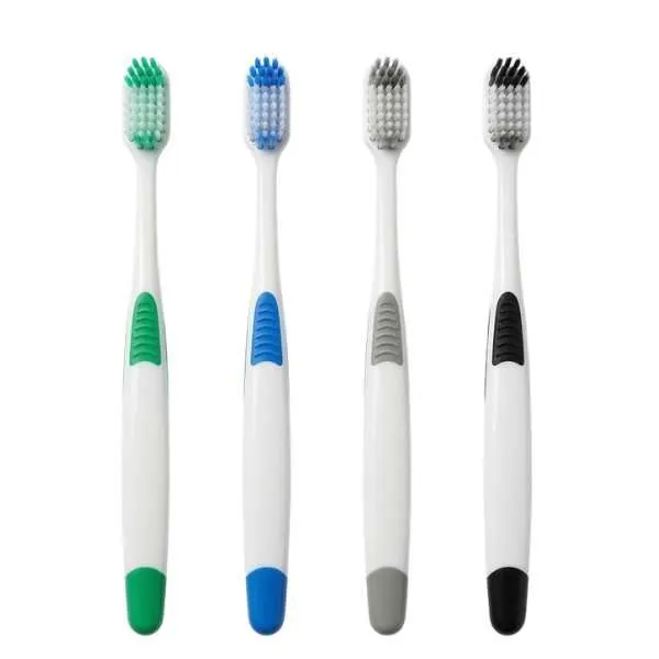 Pack of 4 Manual Toothbrushes - Soft Bristles Assorted Colours