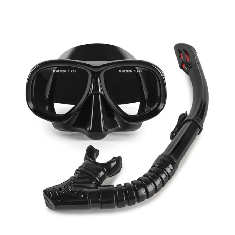 Professional Snorkeling Two-Piece, Diving Goggles And Silicone Respirator