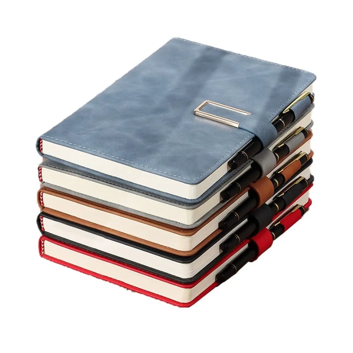 A5 Thickened Magnetic Buckle Notebook with Soft Leather Feel