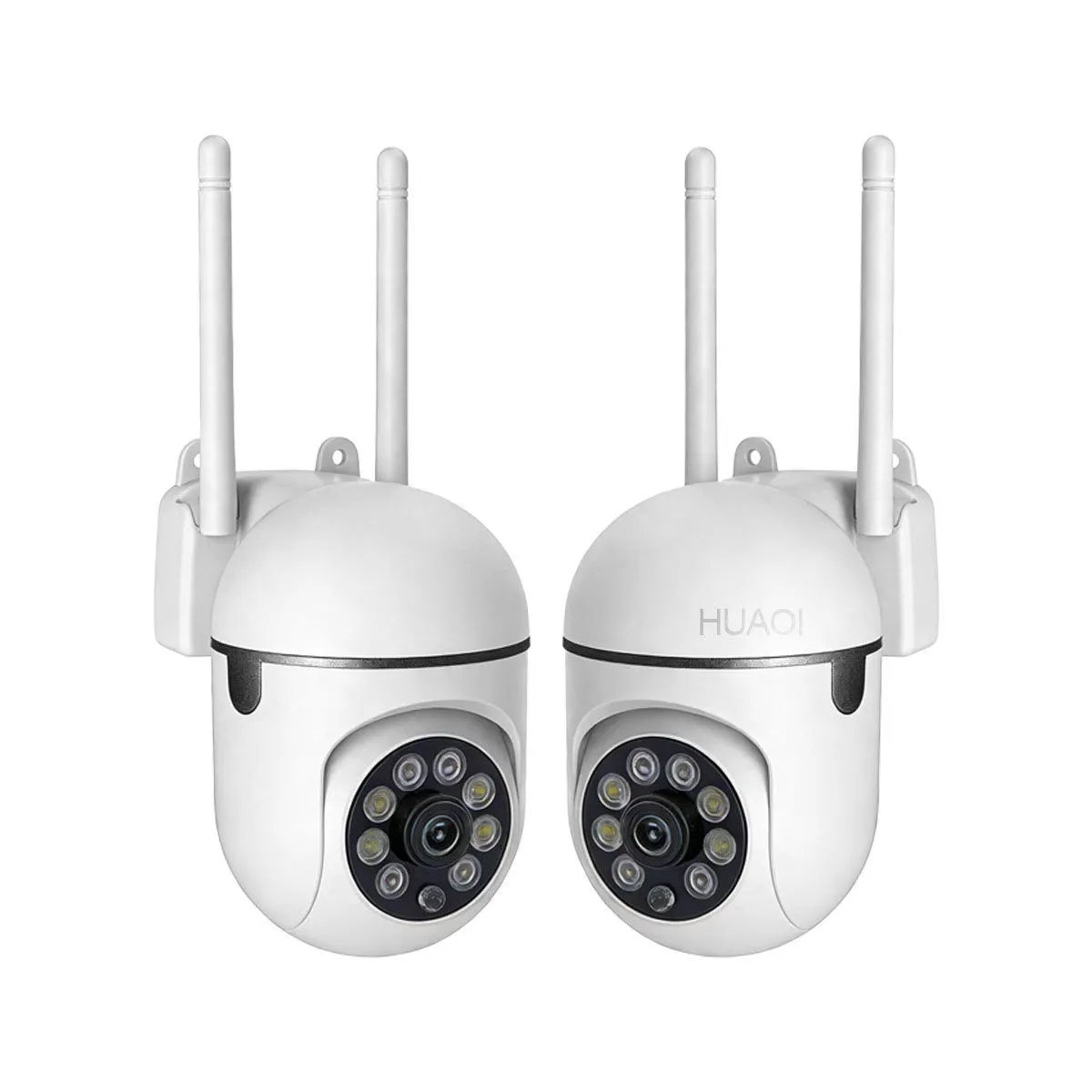 2-Pack 1080P PTZ WiFi Security Cameras 2.4GHz, Night Vision HUAOI