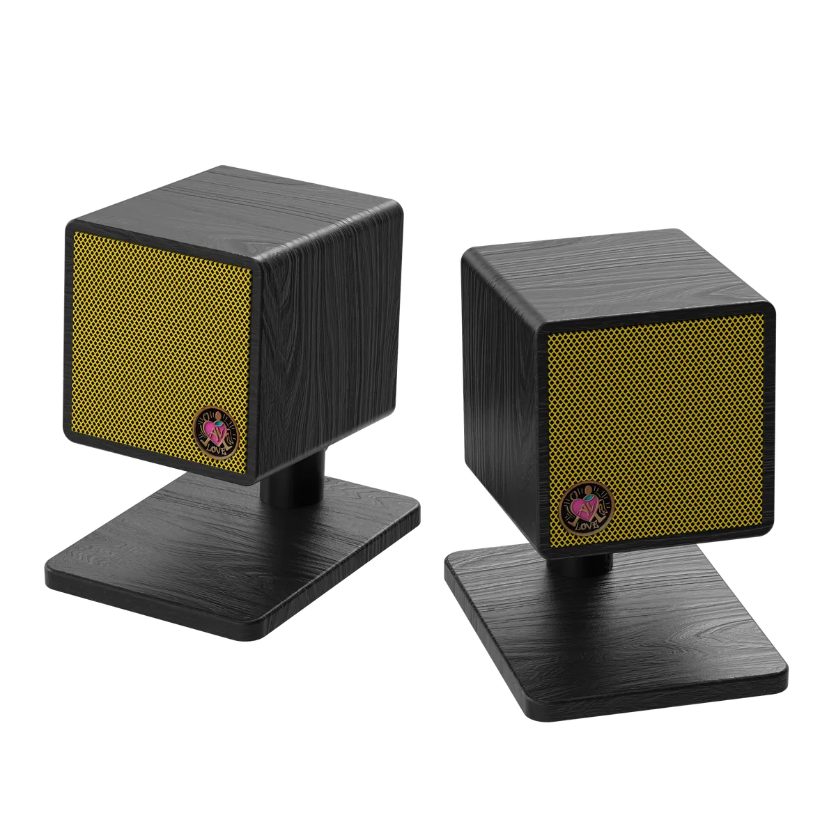 AV Love Stereo Speaker Hifi System AVL2s+ - Black, Gold