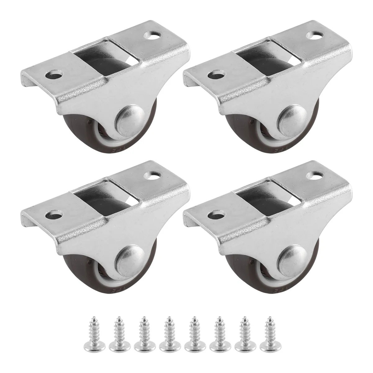 4 Pcs Mini Casters Furniture Casters Small 25mm Fixed Casters Directional M