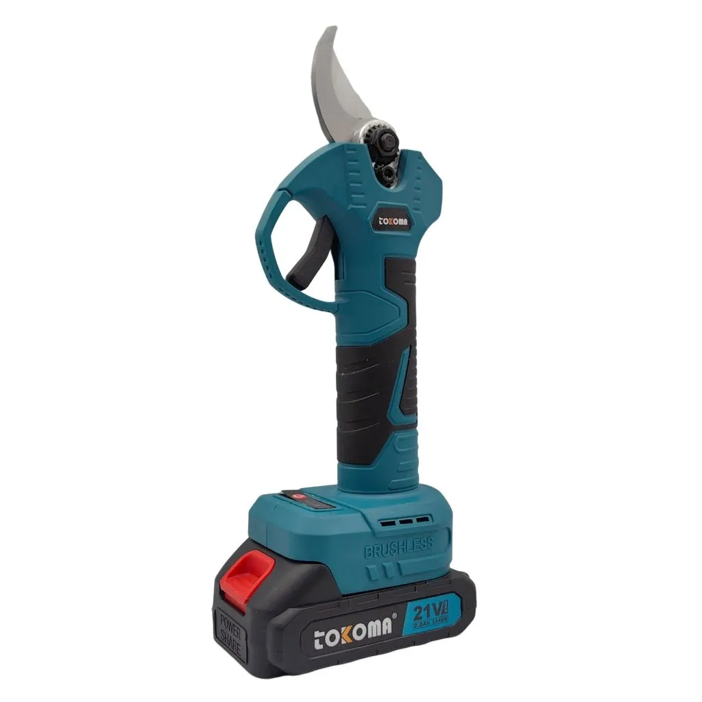 TOKOMA 21V Cordless Pruning Shears (Brushless, 2.0Ah Li-ion)